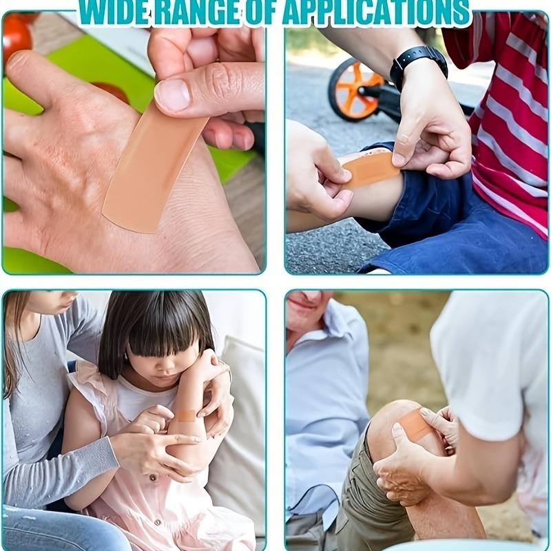 160-Pack PE Flexible Adhesive Bandages, AssortedWaterproof Breathable Bandages with Cushioned Pad forWound Care, Variety Pack with Finger & Knuckle Bandages