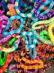 Fishtail Rubber Bracelets - Colorful Party Favors 25 Pack | Durable Elastic Bands