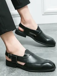 Men's Casual Hollow Out Design Slip on Sandals, Slides Sandals, Flexible Sandals, Lightweight Breathable Comfortable Shoes for Summer, Fashionable Shoes for Daily Wear