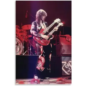 GAUSKY English Musician&Producer Jimmy Page Famous Artist Canvas Wall Art Print For Room Aesthetic And Decor (2) Poster For Living Room Bedroom Office Decor 08x12inch(20x30cm) Colorful Gifts Decoration Photo Ornaments Artistic Frame-Style