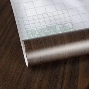 Dark Brown Wood Grain Contact Paper Thick Walnut Wood Wallpaper Peel Stick Black Walnut Wood Look Wall Paper Removable Adhesive Waterproof Wall Covering Decoration Countertop Table Counter Vinyl Wrap
