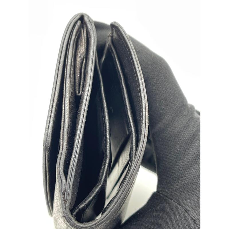 Pre-owned CHANEL Leather small leather goods PRELOVED CC Logo Black Caviar Skin Bifold Wallet. 111424 H