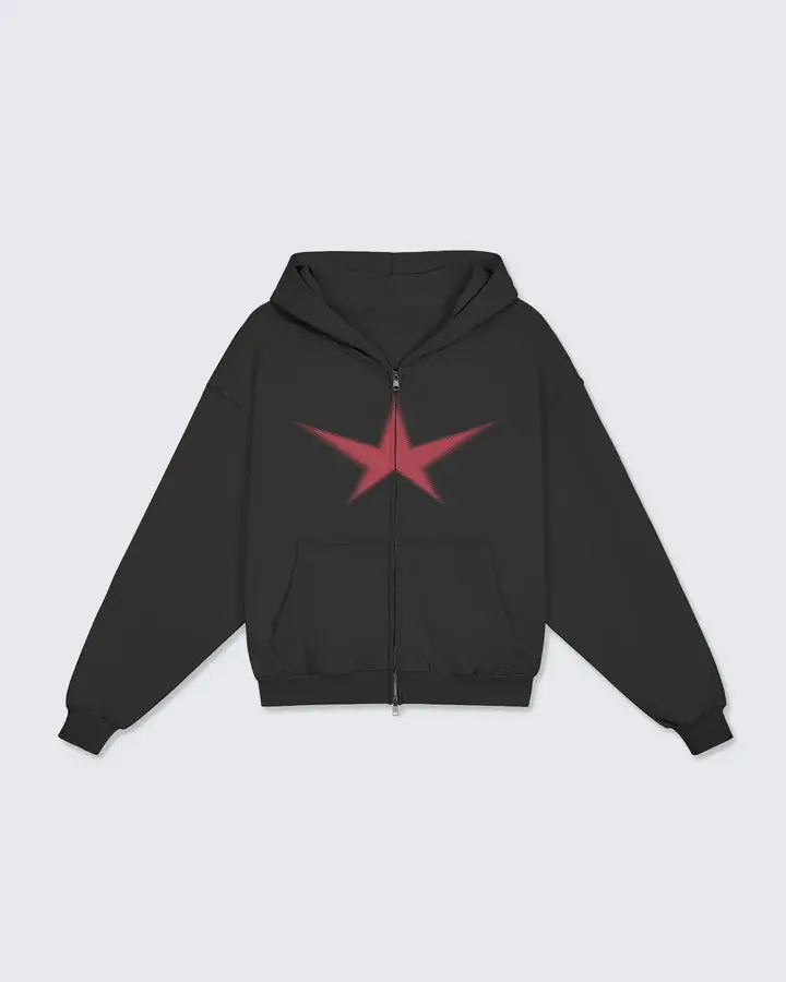 'Believe in the Me that Believes in You' 400GSM Oversized Zip-Up Anime Graphic Hoodie by KETI Apparel Casual Streetwear Aesthetic Menswear