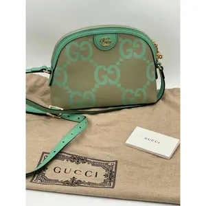 Pre-owned GUCCI Canvas Shoulder Bags Preloved Beige/Mint Green GG Small Ophidia Dome Shoulder bag. 92MX4X7 120224 P