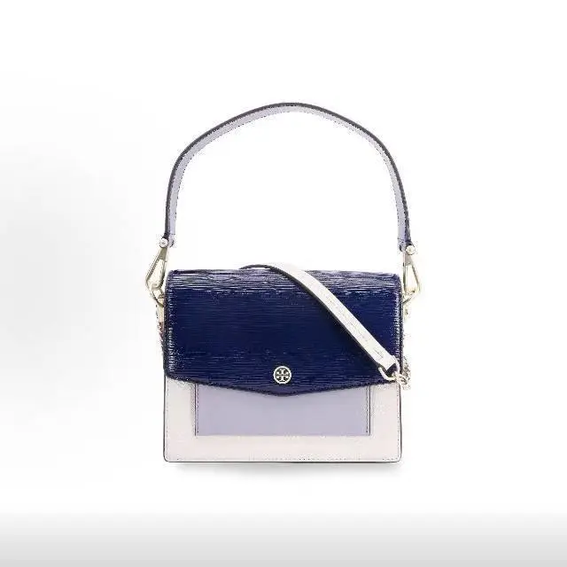 Pre-owned Tory Burch Leather Shoulder Bags Robinson Color Block Shoulder Bag