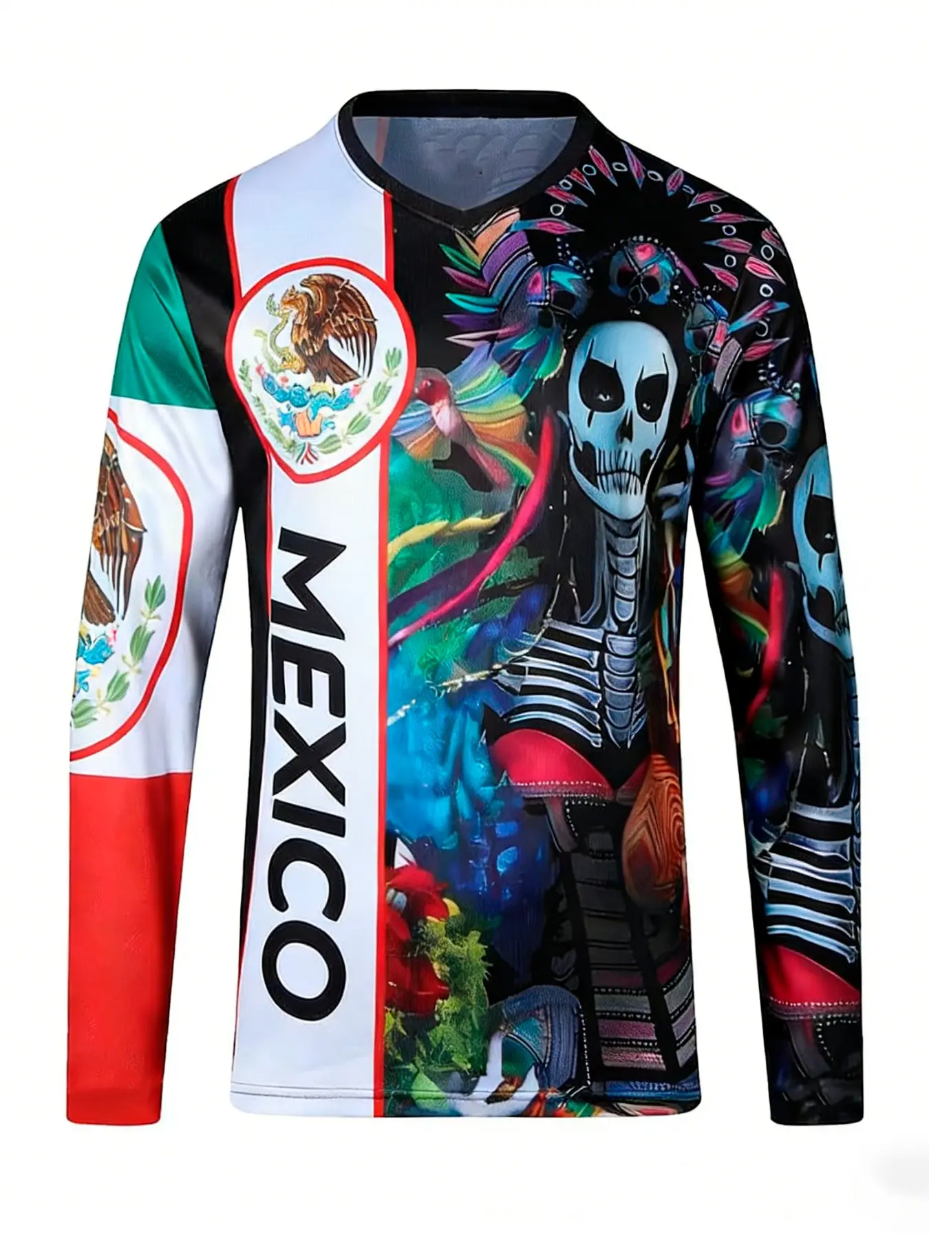 long sleeve mexico shirt style - TikTok Shop