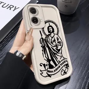 Jesus Pattern TPU Phone Case suitable for Motorola Moto G85 G84 G75 G60 G54 G53 G50 G35 5G Shockproof Full Camera Protection Durable Slim Cover Smartphone Casing