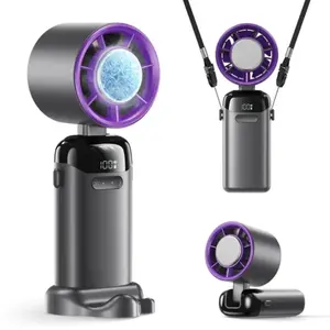 4-in-1 portable refrigeration handheld turbo fan Multifunctional Cooling Fan with 200 speed settings, 21,000 revolutions per minute, 12hour cooling, digital display, USB charging, mini handheld personal fan for travel, indoor, office desk usage