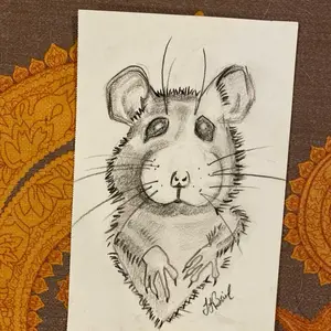 Hamster 5.5 x 8.5 charcoal