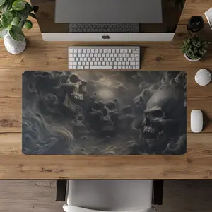 Dark Souls Mouse Pad, Gothic Aesthetic Mousepad, Horror Gaming Desk Pad XL, Spooky Skull Desk Decor, Cottagecore Desk Mat, Dark Mouse Pad