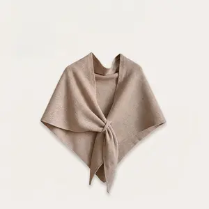 Soft Faux Wool Knitted Triangular Shawl Scarf for Women Elegant Solid Color Wrap Perfect as Versatile Accessories for Women and Accessories for Any Occasion