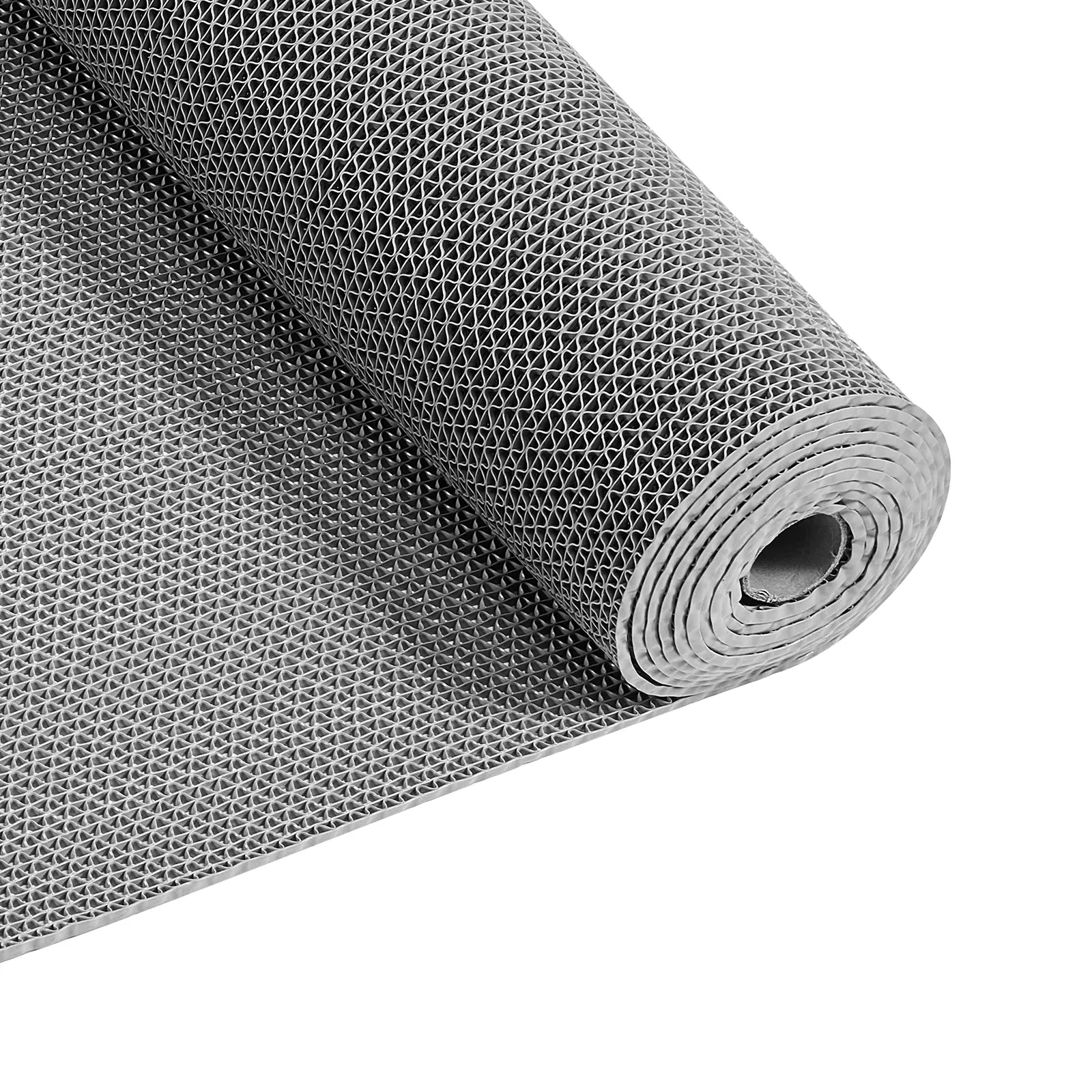 【SummerFinds】VEVOR Drainage Mat, 3 x 16.4 ft, PVC Non Slip Commercial Floor Mat, Wet Area Water Drain Splash Matting Hollow Doormat Roll, for Outdoor Indoor Restaurant Swimming Pool Patio Bathroom Washroom, Gray