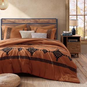MaiRêve Embroidery microfiber Comforter Sets, boho Light Olive Green Western queen bedding Set king Boho bed 7 Pieces, All Season Farmhouse Bed in A Bag Comforter Set with Double Sided Storage Pockets, Sheets, Pillowcases & Shams bedding sets bed