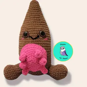 Almond milk, almond plushie, cheeky almond, vegan gifts, lactose intolerant gifts, almond with udders, creepy cute almond plushie, farming