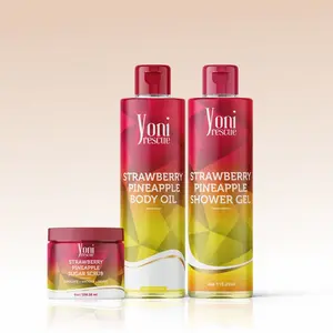 Strawberry Pineapple Trio Bundle - Shower Gel + Body Oil + Sugar Scrub