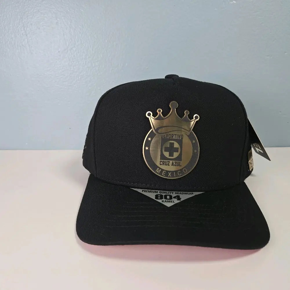 Gorra del Cruz Azul, Cruz Azul custom Hats, Black Snapback with logo del Cruz Azul