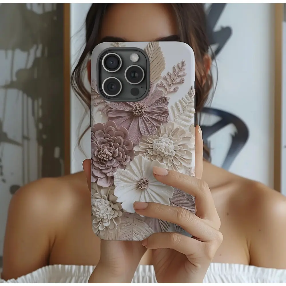 Retro-style, luxurious 3D floral phone case - shockproof and stylish protection, compatible with iPhone 17/16/15/14/13/12/11 Pro Max/Plus/Pro, Samsung Galaxy S25/S24/S23 Ultra series. A perfect couple's phone case and a great birthday gift for friends.