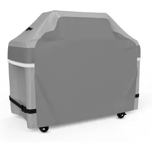 Grill Cover 52 Inch Heavy Duty , 7106 BBQ Gas Grill Cover with Reflective Strips & Buckle Straps, Fits Weber Spirit 300 Series, Spirit E-310 E-315 E-330, Char-Broil, Nexgrill
