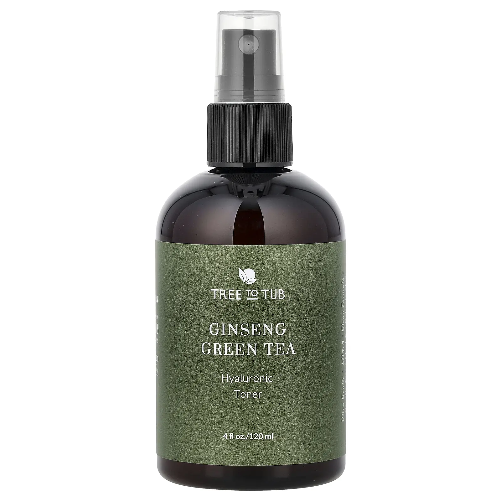 Tree To Tub Hydrating Facial Toner Spray, Ginseng Green Tea , 4 fl oz (120 ml)
