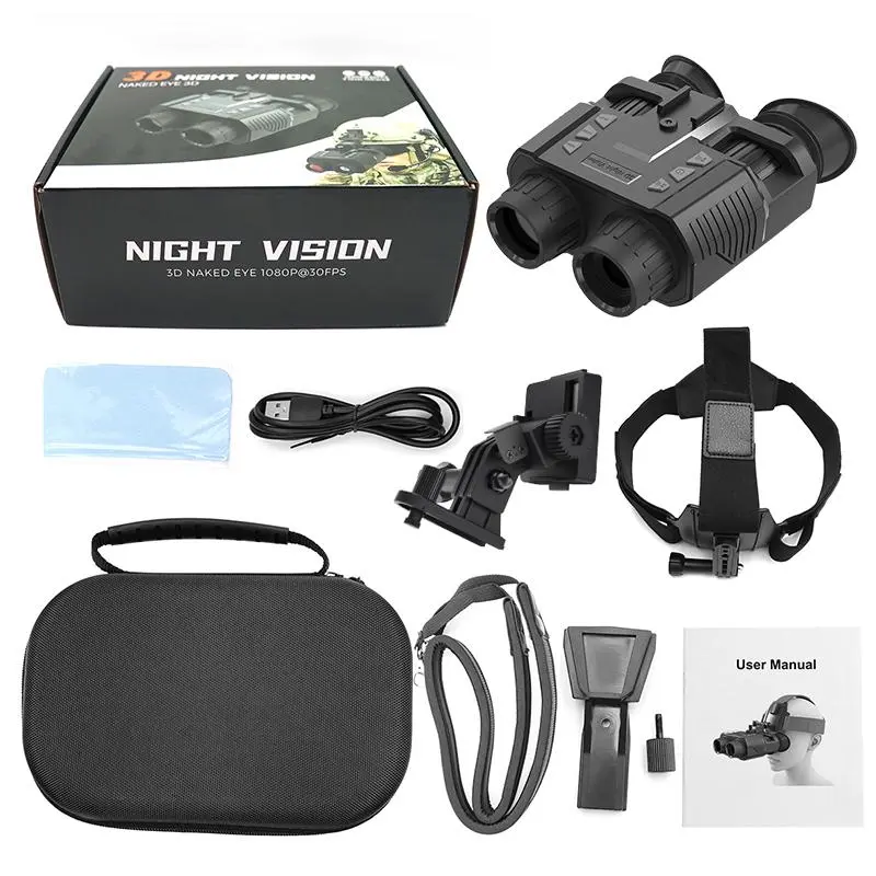 Head-Mounted Night Vision Goggles for Adults, 1312FT Tactical Helmet Compatible, 8X Digital Zoom Infrared Long Focus Night Vision Monocular Tactical Equipment