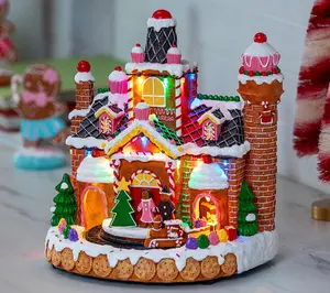 Evergreen 11"H LED Musical Gingerbread House &Moving Train Evergreen 11"H LED Musical Gingerbread House &Moving Train