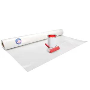 Plastic Sheeting 6 mil, 6' x 50' (300 sq. ft.) - Thick Semi-Clear Plastic Sheeting for Construction, Painting - Heavy Duty LDPE Film Roll - Vapor Barrier Semi-Clear Roll of Plastic by IDL Packaging
