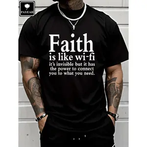 PAYEAH  Faith Is Like Wi-Fi Lt's Lnvisible But It Has The Power To Connect You To What You Need 100%Heavy Cotton T Shirt