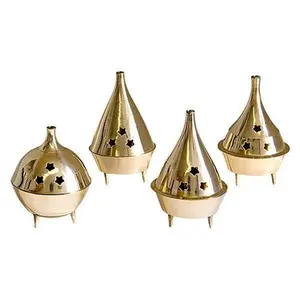 Brass Cone or Charcoal Incense Burner 3.5"