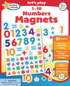 Active Minds - 1-10 Numbers Magnets - Great for Early Math and Counting Skills (Ages 3+)