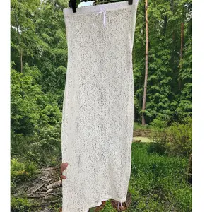 Off white sheer body con dress sun