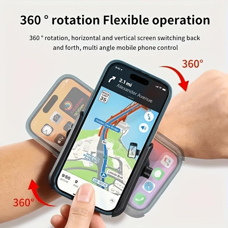 2pcs Adjustable Phone Wrist Armband Holder - 360° Rotatable, Quick Release Sports Mount Strap for Running, Gym - Universal Hands-Free Workout Gear, Workout Equipment for Sports Enthusiasts with Easy Adjustments