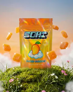 SOHI Social Kanna Gummy – Mango | Kanna Extract + L-Theanine + Caffeine | Calm Social Energy | 12 Gummies