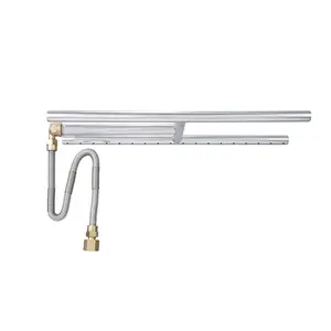 Spring new arrivals 6 x 18 inch Drop-in Fire Pit Pan, Rectangular Stainless Steel Fire Pit Burner, Natural & Propane Gas Fire Pan H-Burner 90,000 BTU for Indoor or Outdoor Use