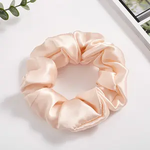 1Pack Satin Hair Scrunchies for Women - Glossy Satin Scrunchies for Hair Satin Scrunchies for Girls Holiday Gift Silk Hair Tie No Damage Cute Satin Hair Scrunchie for Styling Mini Tool Kit Set Bows Ribbon Grosgrain