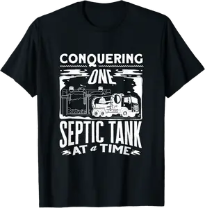 Septic Tank Installer Sewer System Pump Service Engineer T-Shirt - Elaynavi Shop 82B0DJ7YD7VF