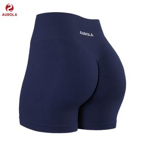 AUROLA Power Scrunch Butt Workout Shorts for Women Seamless Gym Shorts High Waist Tummy Control Yoga Biker Shorts