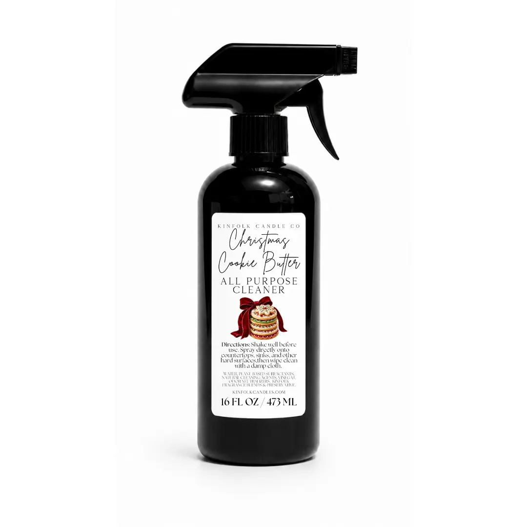 Christmas Holiday Winter All Purpose Cleaner 16oz | Pet-Safe Multi-Surface Counter Spray | Handmade Seasonal Scents | Limited Edition Household Cleaning Supplies Fragrance