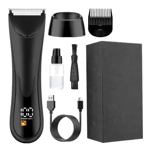 Body Trimmer for Men, 1 Box Cordless Comfort Lightweight Body Trimmer & Accessories, Rechargeable Safety Body Clippers for Wet and Dry Use, Body Hair Trimmer, Body Hair Trimming, USB Rechargeable Trimmer