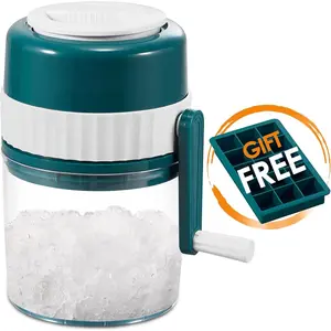 Ice  and Snow Cone Machine -  Portable Ice  and Shaved Ice Machine with Free Ice Cube Trays -
