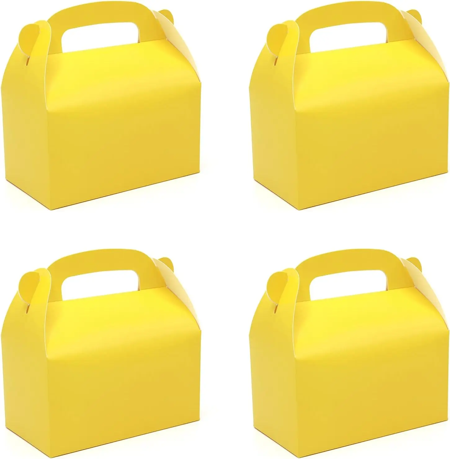 30-Pack Yellow Party Favor Treat Boxes Goodie Candy Gable Box