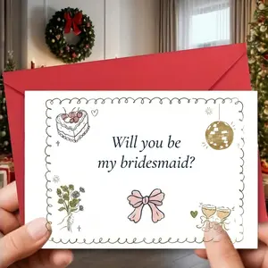 Doodle-Style "Will You Be My Bridesmaid?" Invitation Card 🎀✨ The Ultimate Way to Assemble Your Dream Team! 🥂🔥
