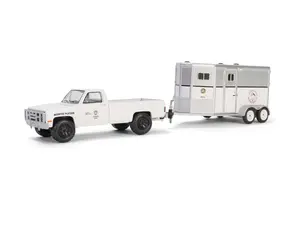 1987 Chevrolet C20 - LAPD Search & Rescue Mounted Platoon w/ Horse Trailer (Hitch & Tow Series 31) Diecast 1:64 Scale Model - Greenlight 32310C