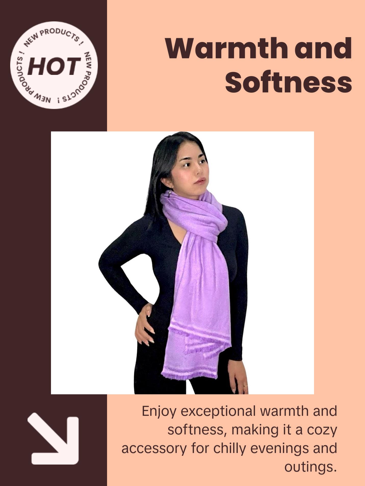 Lavender Pashmina Cashmere Shawl