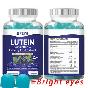 Lutein & Zeaxanthin Gummies – Eye Health Supplement with Astaxanthin, Vitamin A C E – Blue Light Defense, Vision Support, Berry Flavor – 60 Gummies Healthcare Dietary Fitness Edible tiktok shop