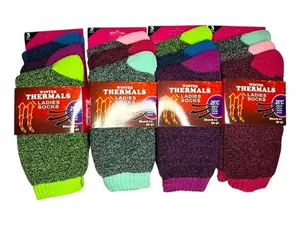 Women's Winter Warm Boot Set - 12 Pairs with Thermal Heated Design, Comfortable Spring Warmer, Size 9-11, Casual Everyday Outdoor Wear Cotton Womenswear