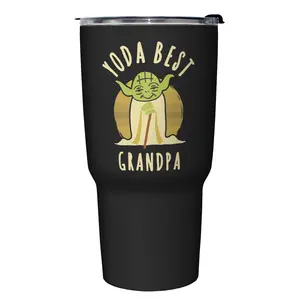 Star Wars Best Grandpa Yoda Says Stainless Steel Tumbler w/Lid