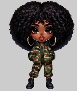 Street Style Girl DTF Heat Transfer Prints, Multi-Size DIY Handcraft Supplies for Tees, Hoodies, Full-Print Kids Apparel (Specialty DIY Supplies for Toys & Hobbies)