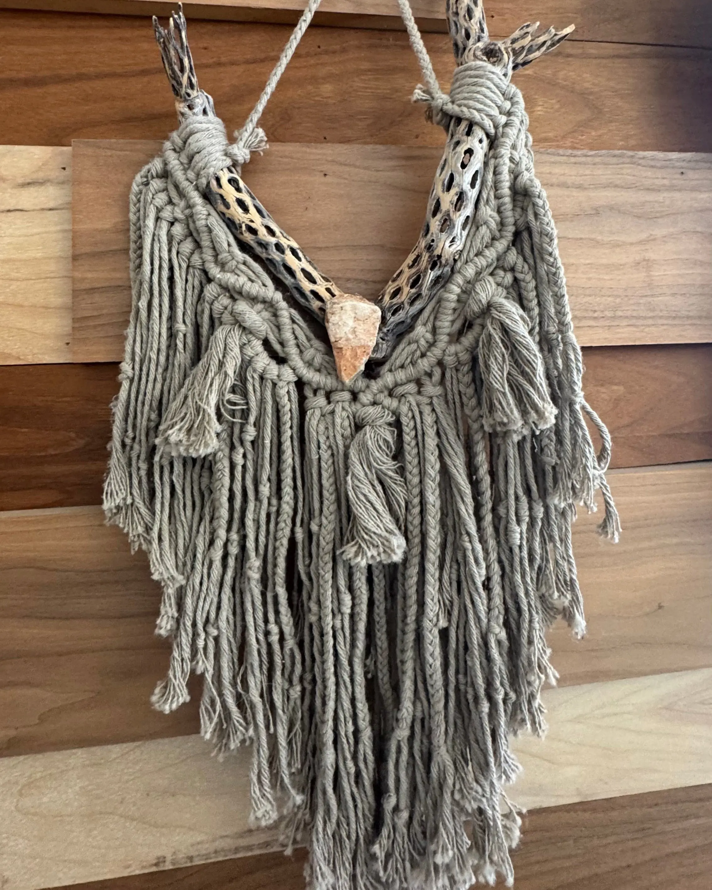 Cholla + Stone Macrame