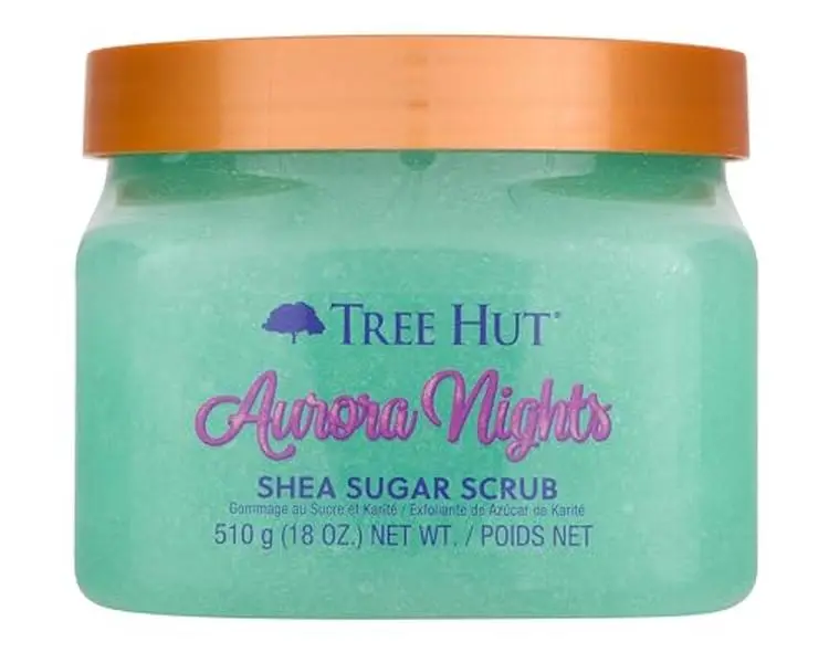 Tree Hut Aurora Nights Body Scrub, Exfoliating Sugar Scrub, Vegan, 18 Oz | Exfoliating & Nourishing with Shea Butter & Essential Oils, Body Exfoliator for All Skin Types, Self Care Gifts for Women