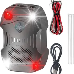 Car Mouse Repeller Mouse Deterrents Ultrasonic Wave Link Battery LED Flash Light, Repels Squirrels, Mice, Otters, Effective Pest Control Device